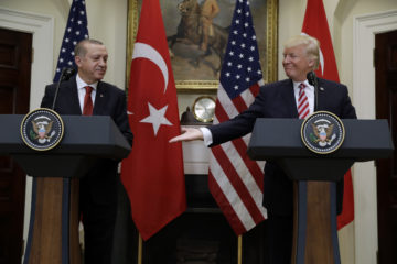 Donald Trump and Recep Tayyip Erdogan. (AP Photo/Evan Vucci, File)
