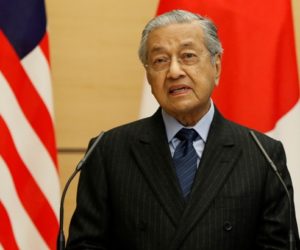 Malaysia's Prime Minister Mahathir Mohamad