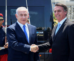 Israeli prime minister Benjamin Netanyahu with Brazilian president Jair Bolsonaro. (Avi Ohayon/GPO)
