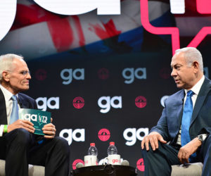 PM Netanyahu with JFNA Chairman Richard V. Sandler at the JFNA GA
