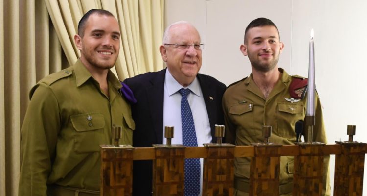Rivlin celebrates Chanukah with IDF’s ‘modern-day warriors’
