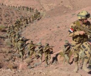Egyptian army on patrol in Sinai