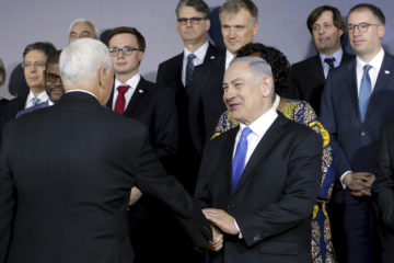 Pence Netanyahu Warsaw