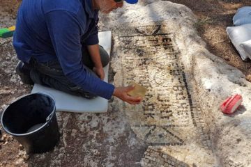 At the Samaritan site. (Israel Antiquities Authority)