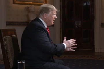 President Trump on CBS' "Face the Nation." (Screenshot)