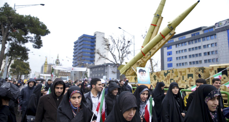 Missiles and marches mark 40th anniversary of Islamic revolution