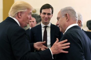 Trump KushnUS President Donald Trump, Jared Kushner and Benjamin Netanyahu. (Youtube/Screenshot)er Netanyahu