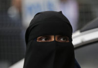 Woman in burqa