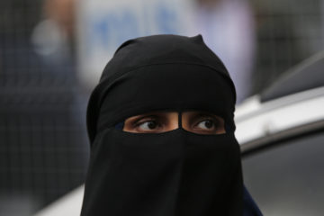 Woman in burqa