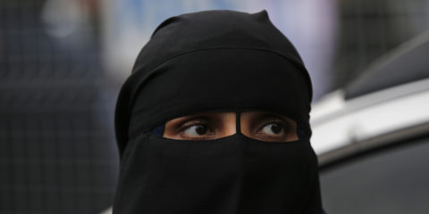 Woman in burqa