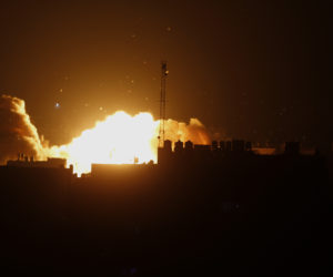 A previous Israeli air strike on Gaza. (AP Photo/Adel Hana)