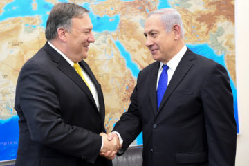 US Secretary of State Mike Pompeo meets with Israeli Prime Minister Benjamin Netanyahu. (Matty Stern/U.S. Embassy Tel Aviv)