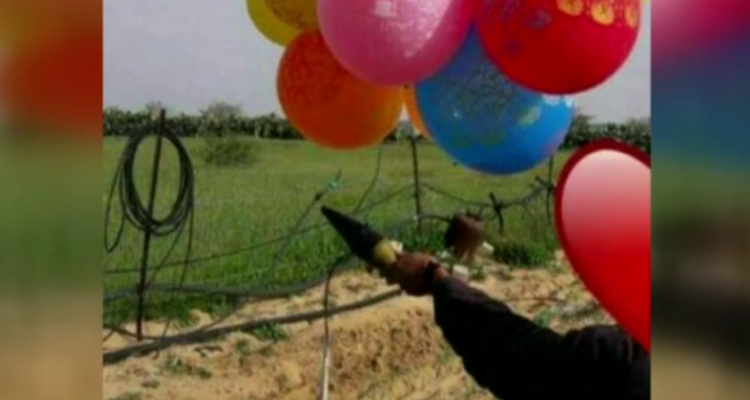 Palestinians launch missile warhead into Israel using balloon