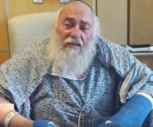 Rabbi Yisroel Goldstein of Chabad of Poway. (screenshot)