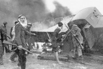 Arabs attack Jews on road to Jerusalem 1948