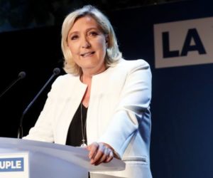 Far-right National Party leader Marine le Pen. (AP Photo/Thibault Camus)