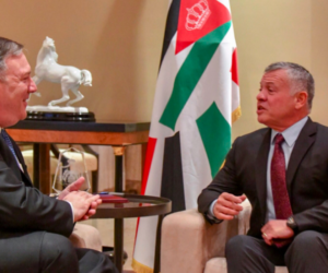 Jordan's King Abdullah with Pompeo