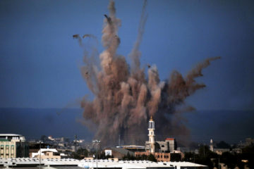 Gaza explosion rocket