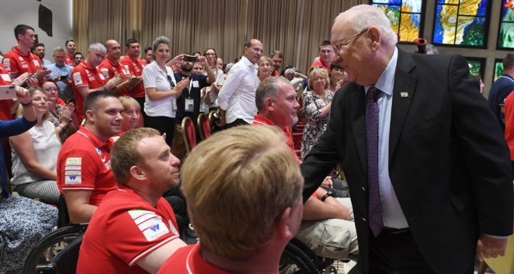 President Rivlin welcomes injured British and Israeli veterans for inaugural sporting event