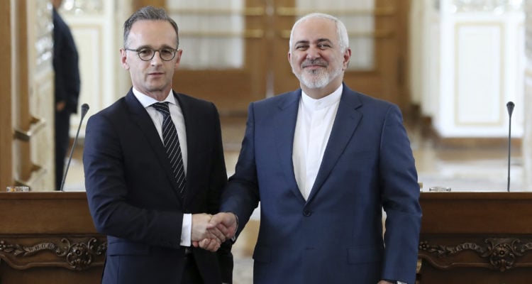 Iran’s foreign minister warns US during visit of Germany’s top diplomat