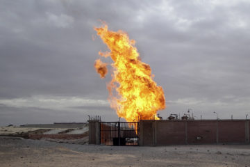 A gas terminal in Egypt's northern Sinai after an attack. (AP Photo/Ashraf Swailem, File)