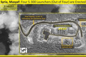 ImageSat's satellite images from of the fourth S-300 launcher in Masyaf, Syria. (ISI/Twitter)