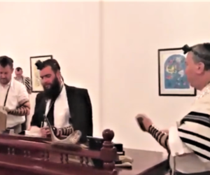 Jewish prayer in Bahrain. (screenshot)
