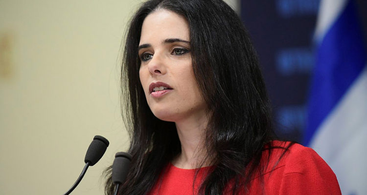 Rabbi rejects Ayelet Shaked: ‘No place for women in politics’