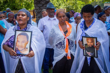 Ethiopian-Israelis protest following the death of 19-year-old Solomon Tekah. (Meir Vaknin/Flash90)