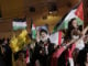 Supporters of Hezbollah leader Hassan Nasrallah wave Palestinian flags during a rally in a southern suburb of Beirut, Lebanon, Friday, May 31, 2019.