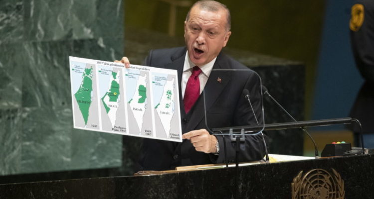 Playing to the crowd: Erdogan viciously attacks Israel at UN