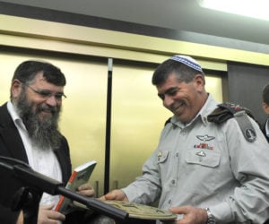 Military brass and rabbis at a Hesder yeshiva