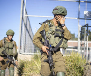 Israeli soldiers secure an Israeli village on the border with Lebanon, Monday, Sept. 2, 2019.