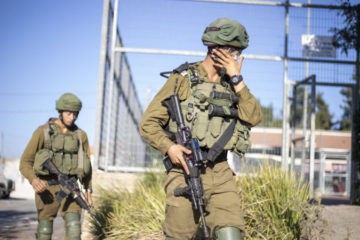 Israeli soldiers secure an Israeli village on the border with Lebanon, Monday, Sept. 2, 2019.