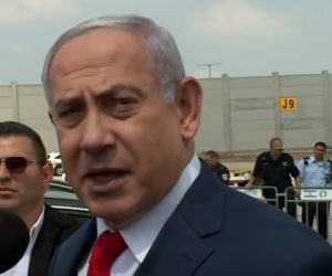 Prime Minister Benjamin Netanyahu at Ben Gurion Airport, Sept. 12, 2019
