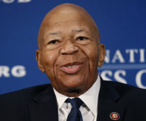 Rep. Elijah Cummings, D-Md., speaks during a luncheon at the National Press Club in Washington on Aug. 7, 2019.
