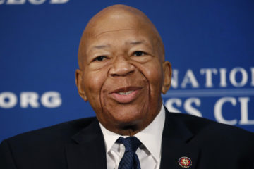 Rep. Elijah Cummings, D-Md., speaks during a luncheon at the National Press Club in Washington on Aug. 7, 2019.