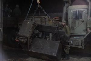 IDF confiscating the lathe. 