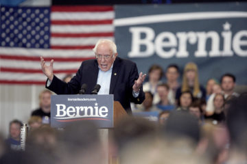 Democratic presidential candidate Sen. Bernie Sanders, I-Vt., addresses supporters during an election rally, Nov. 8, 2019.