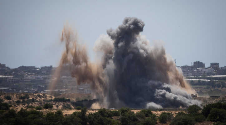 Israel attacks terror targets in Gaza Strip after intercepting incoming missile