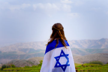 girl with israeli flag