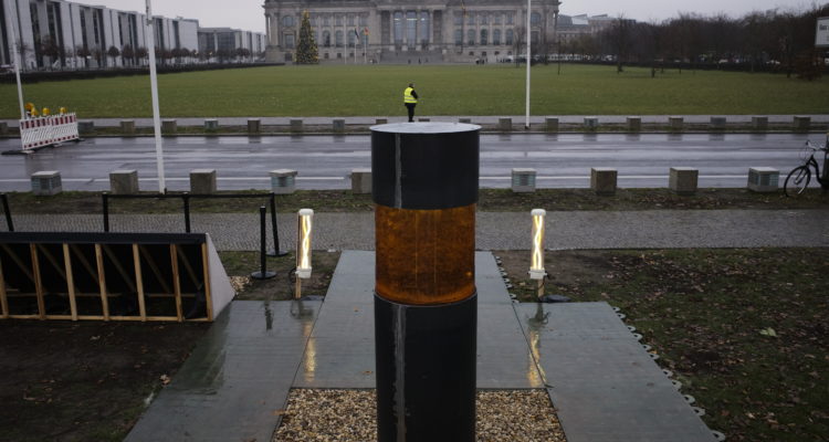 Jewish groups angered at Holocaust urn filled with victims’ ashes placed in front of German parliament