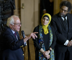 Bernie Sanders, Linda Sarsour, Cornel West