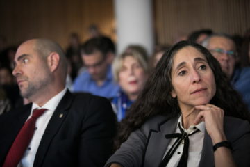 Justice Minister Amir Ochana and Orly Ginsberg Ben-Ari