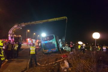 Bus crashed on Route 40 at Bedek Junction