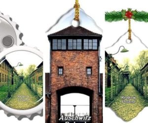 Auschwitz-themed Christmas ornaments