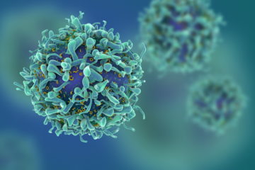 3D illustration of cancer cells