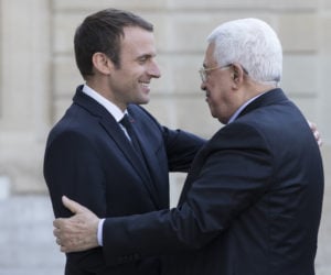 French President Macron and Abbas