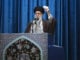 Iranian Supreme Leader Ayatollah Ali Khamenei delivers his sermon in the Friday prayers at Imam Khomeini Grand Mosque in Tehran, Iran, Jan. 17, 2020.