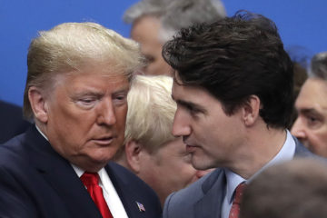 U.S. President Donald Trump, left, and Canadian Prime Minister Justin Trudeau